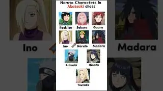 Naruto Characters In Akatsuki dress|#anime #naruto #shorts #comparison #funny #hinata