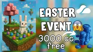 FINDING ALL THE EASTER EGGS IN RAINY DAY EVENT | PUBLIC MINECRAFT SKYBLOCK SERVER | FREE 3000 CC!