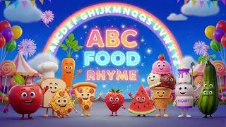 ABC Food Rhyme for Kids 🍎 | Fun Alphabet Song with Food Characters | Learn A to Z