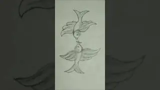 Birds Drawing with numbers 6 and 9 #shorts #ytshorts #shortsviral #birds