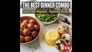 The Best Sweet & Sour Meatballs + Blackberry Muffins: Easy Dinner Ideas #ellensmile #dinnerideas