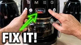 SMEG DCF01 Filterkaffeemaschine, ROTES LICHT BLINKT!  WAS ZU TUN IST?  VIDEO ANLEITUNG! ENTKALKEN!