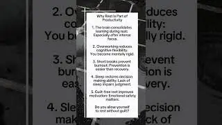Why Rest is part of Productivity #quote #quotes #shorts #shortvideo #viral #fyp