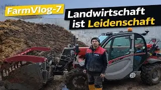FarmVlog-7/Auslauf ausmisten mit Teleskoplader und Einstreuen.