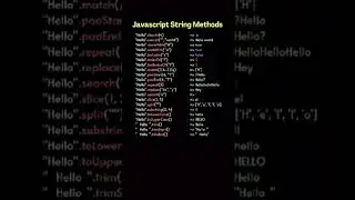 JavaScript String Method | #shorts #javascript #ytshorts