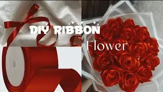 Ribbon flower 🌷🎀 /tutorial/how to make long-lasting flower/bouquet of ribbon flowers/ gift idea