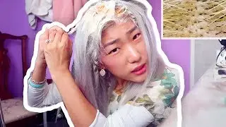 I'M NEVER BLEACHING MY HAIR OUTSIDE NAMI'S RATCHET SALON AGAIN (my hair broke off) +scalp microscope