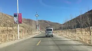 Driving to Genting Secret Garden Ski Resort in China