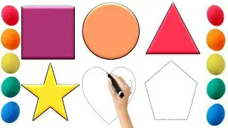 Learn shapes, colors for kids, Shapes name, 2d shapes drawing  @learnwithdrish