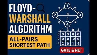 Floyd-Warshall Algorithm Explained | All-Pairs Shortest Path | GATE & NET Prep | Dynamic Programming