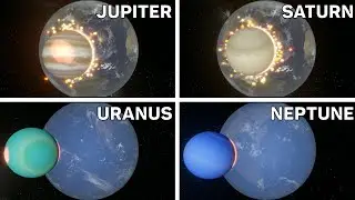 Shrunken Gas Planets Collide With Earth | Collision Animation - Universe Sandbox