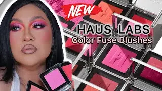 NEW! HAUS LABS COLOR FUSE BLUSHES | * TRY ON * + SWATCHES | GLAM BY GIGI