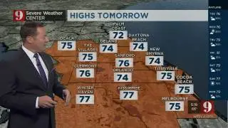 WFTV-9, Orlando, FL, November 21, 2015, 5pm newscast, Tom Terry weather segment