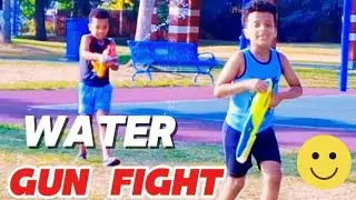 WATER GUN FIGHT TOYS AND FUN At WATERPARK 😇