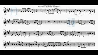 Miley Cyrus - Flowers _ Key of A _ for Eb instruments sheet music