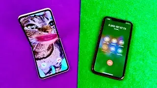 iPhone 11 red outgoing call to my Samsung Galaxy Z flip 3 incoming call emoji