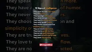 12 Signs of Intelligence... #intelligence #strongmindset #motivational #quotes #viralshorts #shorts