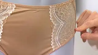 Breezies Two-Tone Lace Shimmer Hipster or Hi-Cut Brief Panty Set of 2 on QVC