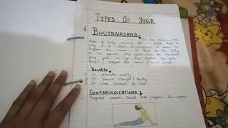 Yoga file in B. ED Semester 1