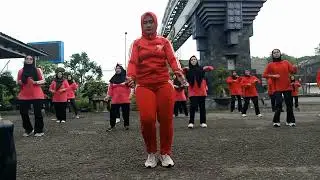 Senam bersama ibu persit!!