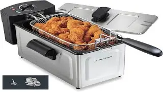 Hamilton Beach 35032 Professional Style Electric Deep Fryer Frying Basket with Hooks