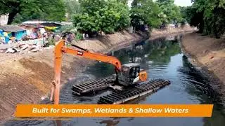 Tata Hitachi Amphibious Excavator | Built to Conquer Water & Mud Land | SS Excavation Solutions LLP