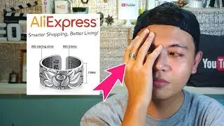 100% Real 999 Pure Silver Jewelry Lotus Flower Ring Unboxing Review from Aliexpress