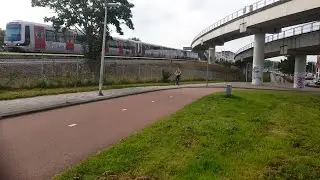 RET Metro 3*Type B (5360+5353 na Mid-Life Revisie) vertrekt nabij Tussenwater richting Rotterdam C.