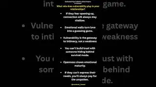 Are you vulnerable in your relationship? Deep questions #psycholgyfacts