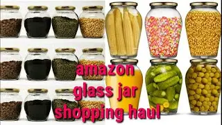Amazon trendy glass jar shopping haul|glass jar unboxing and price details