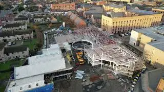 Drone footage of our building development site, part of the MacMillan Hub in North Edinburgh