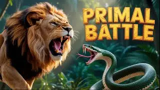 Epic Creature Battle: King Kong vs Giant Anaconda vs Lion