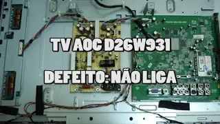 TV AOC - D26W931 - Não liga