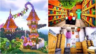 Minecraft | How to Build a Wizard House Tutorial | Interior Tutorial