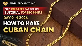 Free jewellery CAD design tutorial Day 9 || How to make Cuban chain #jewellery #designer #cad 
