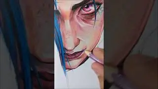 Draw Jinx(Arcane)💙💣 #jinx #arcane #lol #drawing #artwork #leagueoflegends