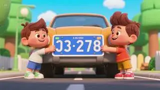 Counting Numbers on License Plates | Nursery Rhymes & Kids Songs