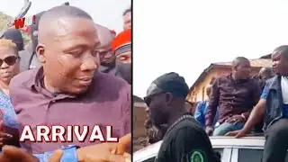 Joyful moment Sunday Igboho Arrives Igboho Town after 3 years of exile