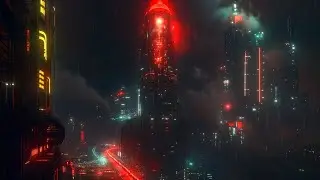 Neon Vault | Calm Cyberpunk Ambience in a Foggy Megacity | Sleep & Relax