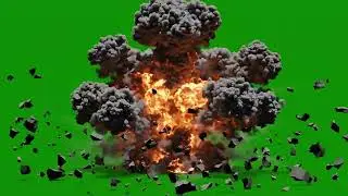 Explosion Green Screen | Super Explosion With Smoke Green Screen