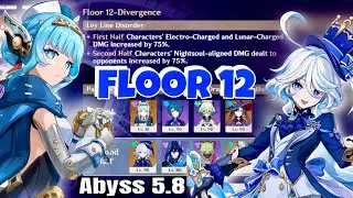 Spiral Abyss Floor 12 Guide 5.8 | Ineffa Electro Team + Furina Neuvillette Ororon Kuki Clear