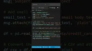 How to attach a dataframe to the  sending mail using python ? #coding #pythonprojects  #shorts