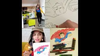 كيف ترسم رسمة سوبرمان خطوة بخطوة How to draw superman step by step drawing #drawing #fyp #art