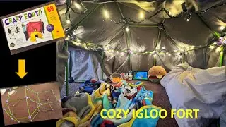 Cozy igloo fort building with Crazy Forts kit #fort