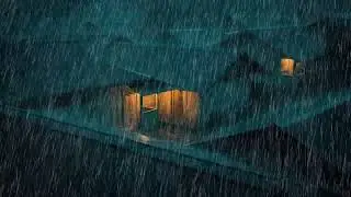 No Ads Rain Sounds for Sleeping – ASMR Metal Roof Rain & Gentle Thunder to Calm Overthinking