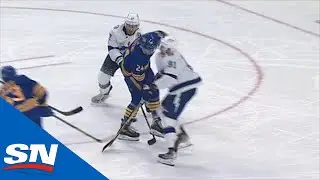 Steven Stamkos Catches Dylan Cozens With Dangerous High Hit