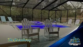 The Broadway &ndash; A Modern Rectangular Pool Shape with Two Tanning Ledges