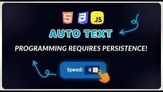 How to Make a Auto Typing Text Effect Using HTML,CSS & JavaScript! 🚀 | Adel Gabr