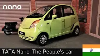 Indian car scale model, TATA Nano. The People's car. Review of 1/18 diecast miniature by Norev