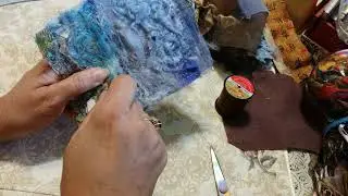 P-4 Cont.. Tutorial -Sewing Impressionistic Abstract Fabric/Fiber Art Collage
